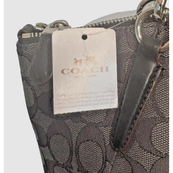 Coach Signature Small Kelsey Satchel Purse Handbag Crossbody Black Gray NWT - Picture 9 of 9